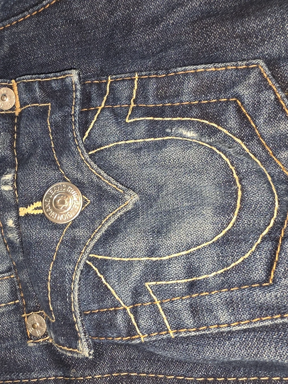 True Religion Men's L Jimmy Western Jacket MC Embroidered Distressed Denim Blue